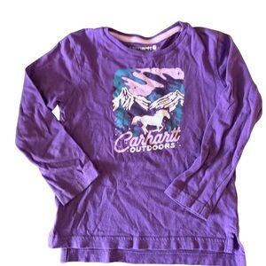 Carhartt Purple Girls' Long-Sleeve Graphic Tee